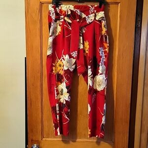 Womens floral pants size large